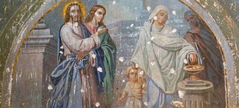 Бедная вдова лепта