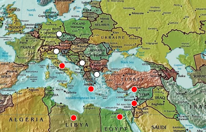 Карта служения мощи Луки